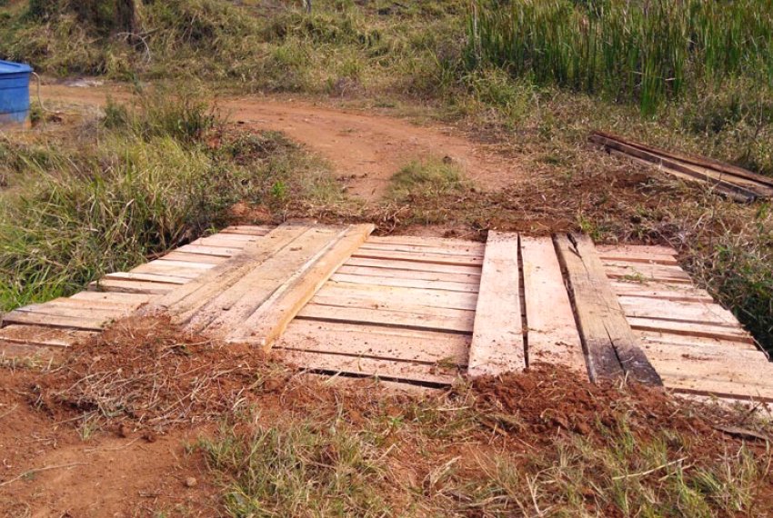 Ponte recuperada na zona rural de Guau - Obras na zona rural